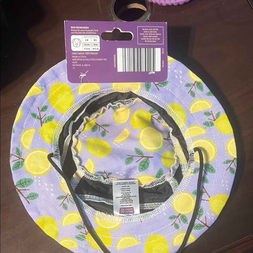 Pet Lemon Pattern Hat - Picture 2 of 2